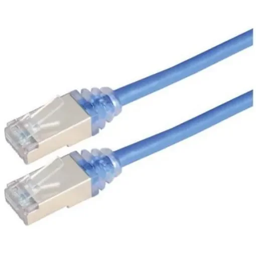 L-ComTRD, 7ft Cat6a, Blue RJ45 to Male RJ45 Male, Aluminium/Polyester Foil Shielded, Terminated PVC Sheath - TRD628ABL-7 product image
