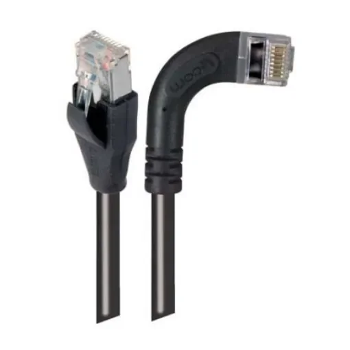 L-ComTRD, 1ft Cat5e, Black RJ45 to Male RJ45 Male, Copper Braid Shielded, Terminated PVC Sheath - TRD815SRA7BLK-1 product image