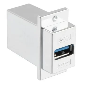 L-Com Straight, Panel Mount, Socket- Single Port Type Type A, Type B 3 USB Connector - ECF504-3AA-S product image