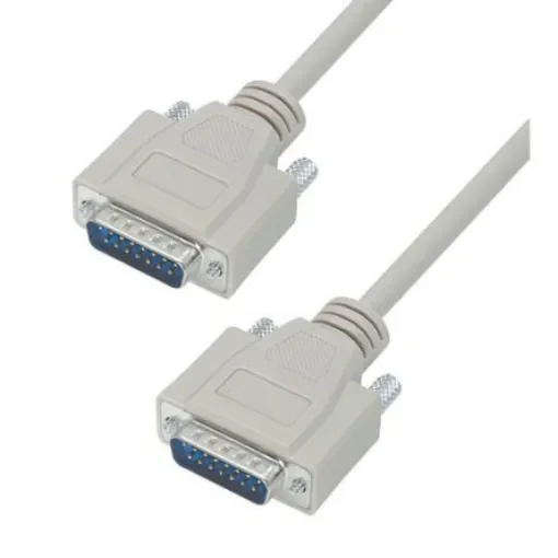 L-Com Male 15 Pin D-sub to Male 15 Pin D-sub Cable assembly, 5ft PVC - CSMN15MM-5 product image