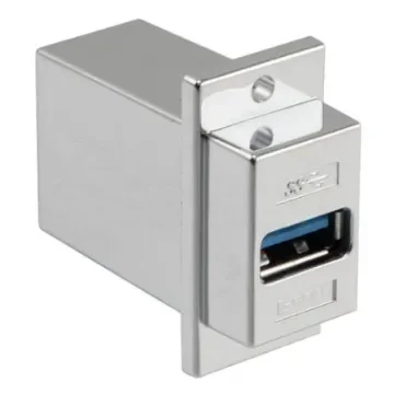L-Com Straight, Panel Mount, Socket- Single Port Type Type A, Type B 3 USB Connector - ECF504-3AB-S product image