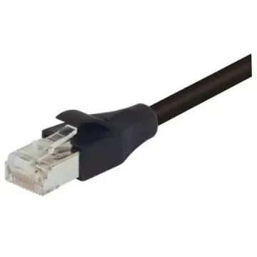 L-ComTRD, 7ft Cat6, Black RJ45 to Male RJ45 Male, Aluminium/Polyester Foil Shielded, Terminated LSZH Sheath - TRD695SZBLK-7 product image