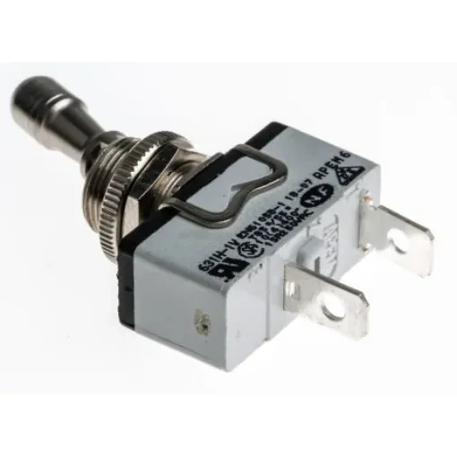 APEM Toggle Switch, Panel Mount, On-Off, SPST, Tab Terminal - 631H/2-1V product image