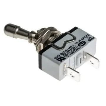 APEM Toggle Switch, Panel Mount, On-Off, SPST, Tab Terminal - 631H/2-2V product image