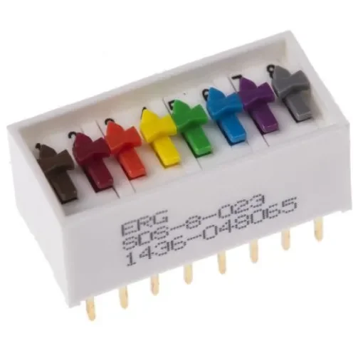 ERG 8 Way Through Hole DIP Switch 8PST - ED57372 product image