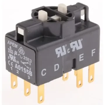 APEM A01 Series Contact Block for Use with A01 Series, 3CO - A0155B product image