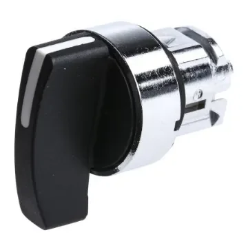 Schneider Electric Harmony XB4 Series 3 Position Selector Switch Head, 22mm Cutout, Black Handle - ZB4BJ5 product image