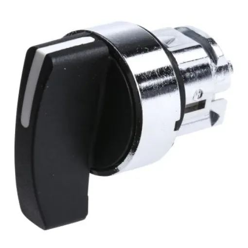 Schneider Electric Harmony XB4 Series 3 Position Selector Switch Head, 22mm Cutout, Black Handle - ZB4BJ5 product image