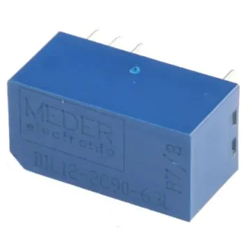 Meder PCB Mount Reed Relay, 12V dc Coil, DPDT, 175V dc Max, 680O - DIL12-2C90-63L product image