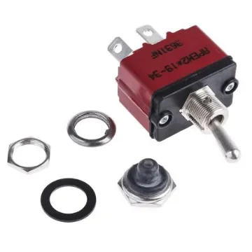 APEM Toggle Switch, Panel Mount, On-Off, SPST, Tab Terminal, 28V dc - 3631NF/2 product image