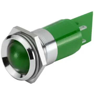 EAO 17-53 Series Green Panel Mount Indicator, 24, 22.3 Mounting Hole Size, Plug-In Termination, IP40, IP65 - 17-530351 product image