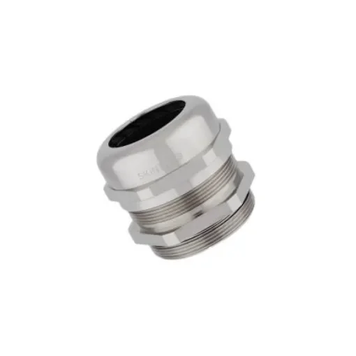 Lapp SKINTOP MS-M Series Silver Nickel Plated Brass Cable Gland, M32 Thread, 11mm min., 21mm max., IP68, IP69 - 53112040+79005400 product image