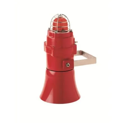 Pfannenberg BEx Series Red Beacon, 230 V ac, IP67, Stainless Steel Bracket, 110dB at 1 Metre - 32074105000 product image