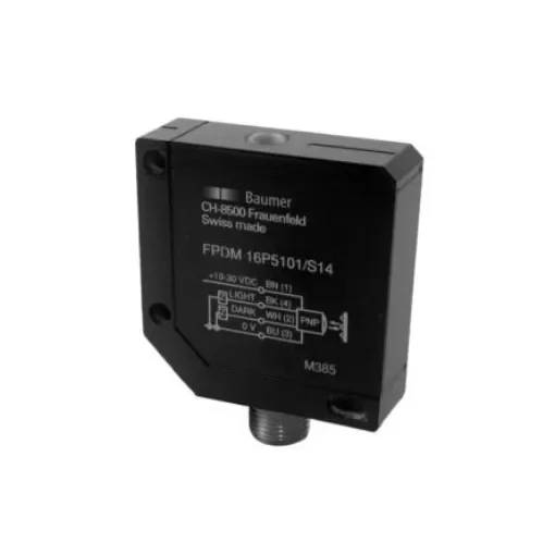 Baumer Retro Reflective Photoelectric Sensor, Rectangular Sensor, 7.3 m Detection Range - FPDM 16P5101/S14 product image