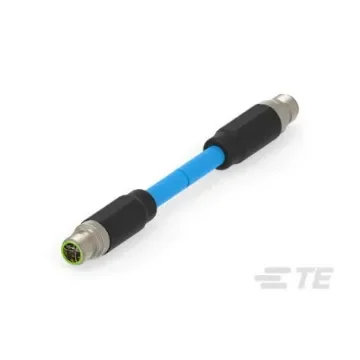TE Connectivity Straight Male M12 to Straight Male M12 Cable assembly, 1m - 1-2317142-1 product image