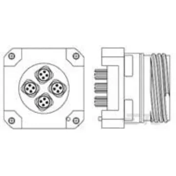 TE Connectivity Industrial Circular Connectors, 1 Contacts, PCB Mount, Plug, Male, 1738 Series - 1738974-1 product image