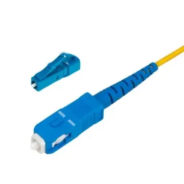StarTech.com LC to SC Simplex Simplex OS2 Fibre Optic Cable, Yellow, 5m - SPSMLCSC-OS2-5M product image