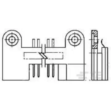 TE Connectivity, AMP Vertical 100 Way Through Hole Connector PINSilver, Pin Contacts - 530761-6 product image