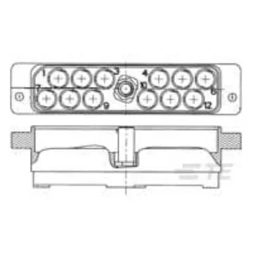 TE Connectivity, AMP Connector Assembly Backplane Connector, Socket, Straight, 12 Way - 1604798-4 product image