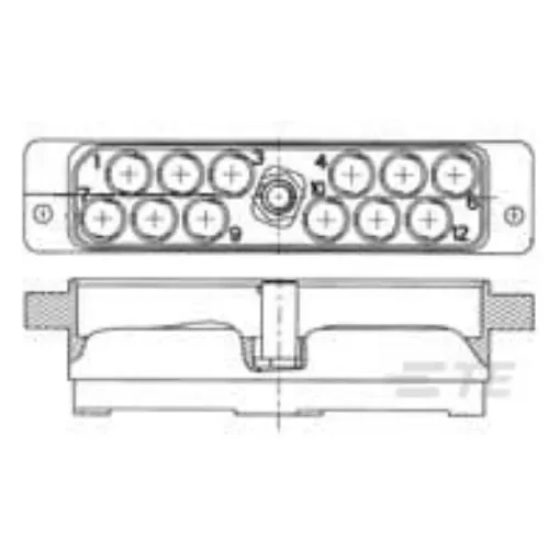 TE Connectivity, AMP Connector Assembly Backplane Connector, Socket, Straight, 12 Way - 1604798-4 product image