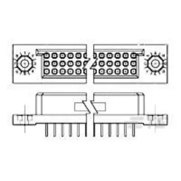 TE Connectivity 53328 Series Vertical Board Mount PCB Socket, 150-Contact, 3-Row, 2.54mm Pitch, Through Hole Termination - 533287-7 product image