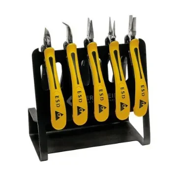Bernstein 3-650-V 5-Piece Plier Set, Angled, Bent, Flat, Straight Tip, ESD, 120 mm Overall product image