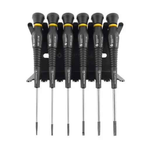 Bernstein Slotted Screwdriver Sets, 6-Piece, ESD-Safe - 4-610 product image