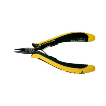 Bernstein 3-687-15 Nose pliers, 130 mm Overall, Pointed, Straight Tip, 19mm Jaw, ESD product image