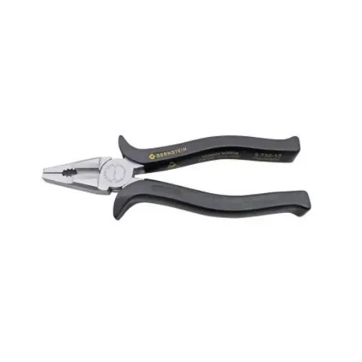 Bernstein 3-732-13 Combination Pliers, 165 mm Overall, Straight Tip, 35mm Jaw, ESD product image