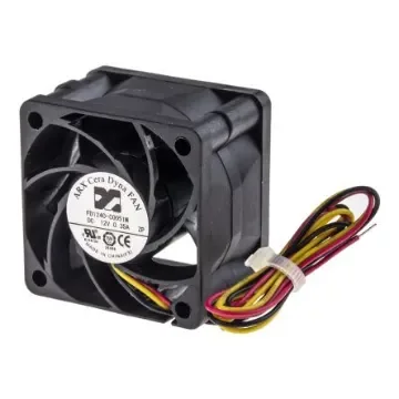 ARX CeraDyna Series Axial Fan, 12 V dc, DC Operation, 28.3m³/h, 3.72W, 310mA Max, 40 x 40 x 28mm - FD1240-C0051M2AL product image