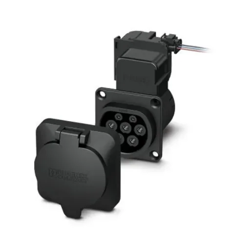 Phoenix Contact, EV-T2M3SO12 Socket Electric vehicle connector Socket, 32A, 500mm Cable - 1164420 product image