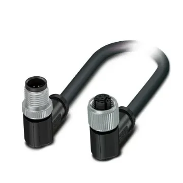 Phoenix ContactNBC, 2m Cat5, Black M12 to Male M12 Female, Shielded Shielded, Terminated Polyurethane Sheath - 1057783 product image