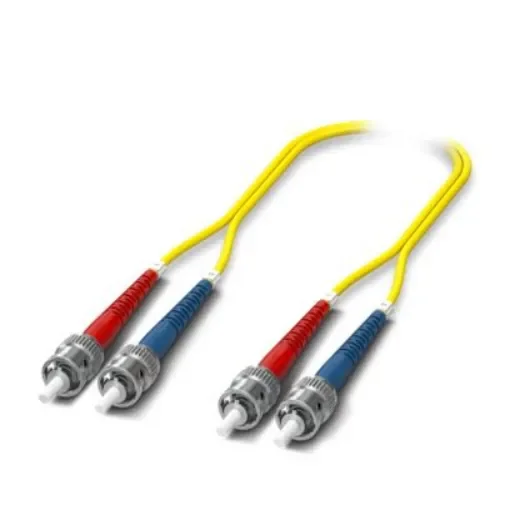 Phoenix Contact LC to ST x 2 Duplex Single Mode OS2 Fibre Optic Cable, 9/125µm, Yellow, 3m - 1115564 product image