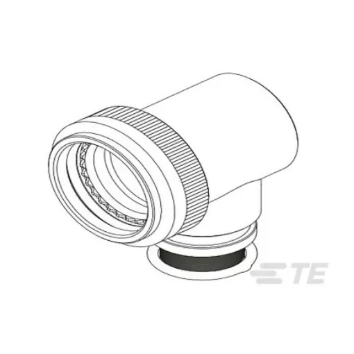 TE Connectivity, 46431Size 23mm Right Angle Circular Connector Backshell, For Use With Connector Backshells - 464315-000 product image