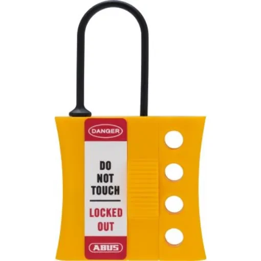 ABUS Yellow 4-Lock Plastic Lockout Device, 9mm Attachment - 99670 product image