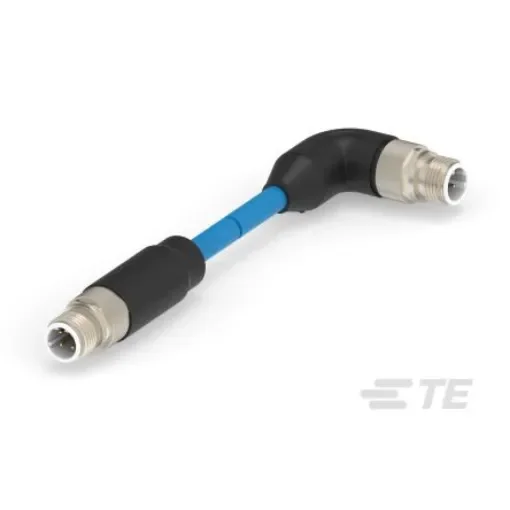 TE Connectivity Straight Male M12 to Right Angle Male D-Sub Cable assembly, 8.5m - 1-2322422-6 product image