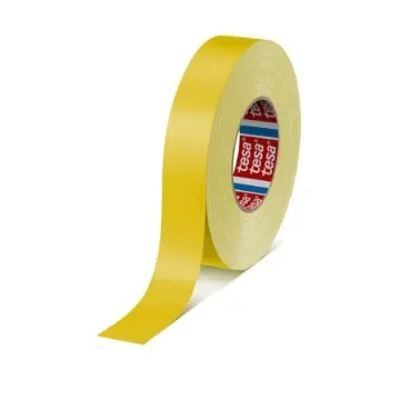 Tesa 04651-00521-00 Cloth Tape, 50m x 30mm, Yellow, Acrylic Coated Finish product image
