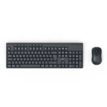 Hama F2173056 Wireless Multimedia Keyboard and Mouse Set, QWERTZ (German), Black product image