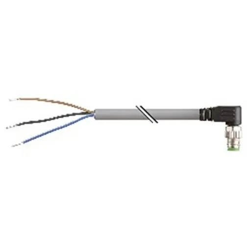 B&R Right Angle Male 3 way M8 to Unterminated Actuator/Sensor Cable, 15m - X67CA0D50.0150 product image