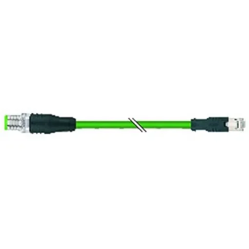 B&R Straight Male 4 way RJ45 to Straight Male 4 way M12 Actuator/Sensor Cable, 3m - X67CA0E41.0030 product image