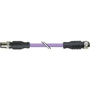 B&R Straight Male 4 way M12 to Straight Female 4 way 4 Pin Terminal Plug Actuator/Sensor Cable, 5m - X67CA0X01.0050 product image