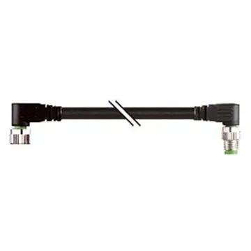 B&R Right Angle Male 4 way M8 to Right Angle Female 4 way M8 Actuator/Sensor Cable, 5m - X67CA0P10.0050 product image