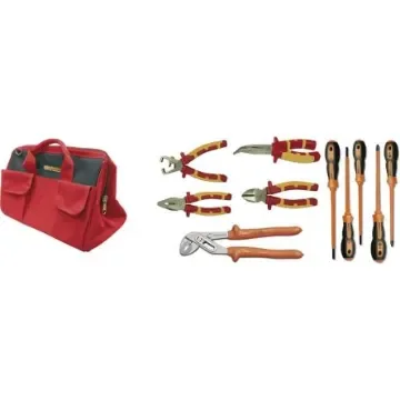 Ega-Master 10 Piece Electrician Set Tool Kit with Bag, VDE Approved - 79061 product image