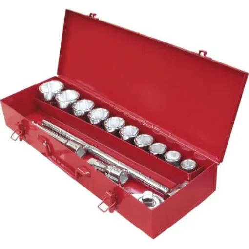 Ega-Master 14-Piece Imperial, Metric 3/4 in Standard Socket Set with Ratchet - 61861 product image