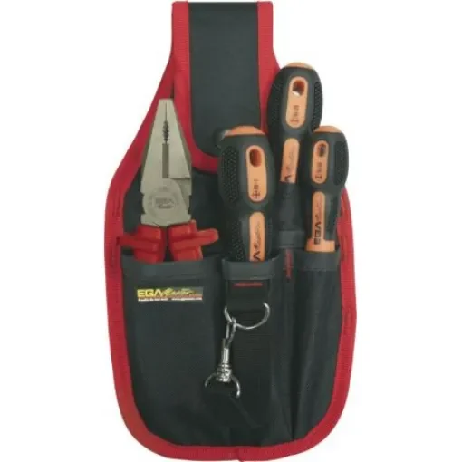 Ega-Master 76678 5-Piece Electronics Plier Set, Flat, Straight Tip, VDE/1000V, 320 mm Overall product image