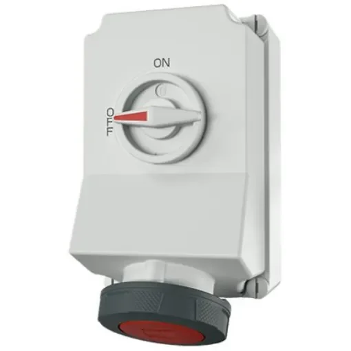 MENNEKES Switchable IP67 Industrial Interlock 4P, Earthing Position 6h, 63A, 400 V - 5110A product image