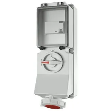 MENNEKES Switchable IP67 Industrial Interlock 5P, Earthing Position 6h, 16A, 400 V - 7247 product image