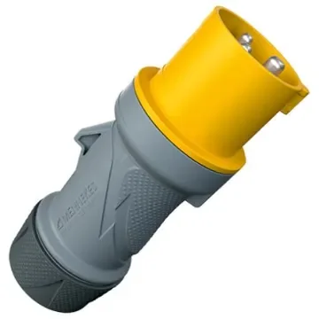 MENNEKES, 135 IP54 Grey, Yellow 3P Industrial Power Plug, Rated At 32A, 110 V No - 13572 product image