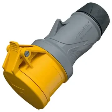 MENNEKES, 145 IP54 Grey, Yellow 3P Industrial Power Plug, Rated At 16A, 110 V - 14550 product image