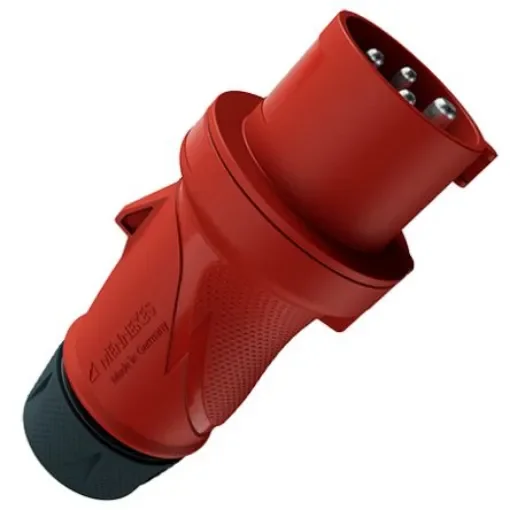 MENNEKES, 135 IP54 Red/Black 4P Industrial Power Plug, Rated At 16A, 400 V No - 13558 product image